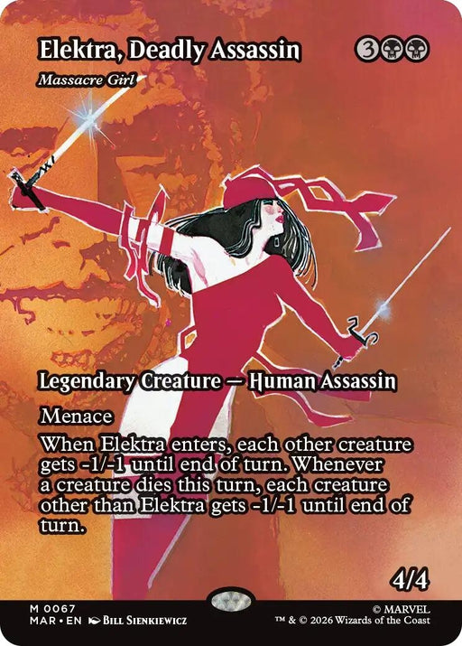 Image for Elektra, Deadly Assassin - Massacre Girl (Borderless) (67) [Marvel Universe Eternal-Legal] - Magic: The Gathering