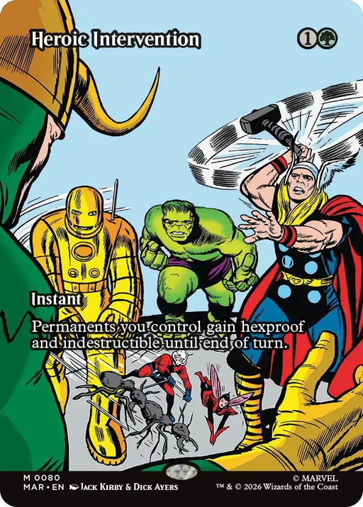 Image for Heroic Intervention (0080) (Borderless) (80) (Foil) [Marvel Universe Eternal-Legal] - Magic: The Gathering