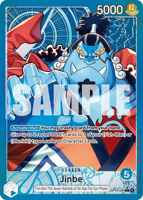 Jinbe - OP14-040 (Alternate Art) (OP14-040) (Foil) [The Azure Sea's Seven]