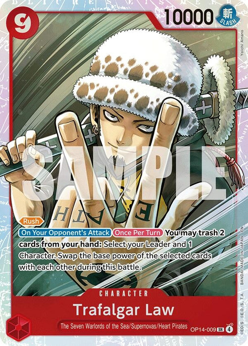 Image for Trafalgar Law - OP14-009 (OP14-009) (Foil) [The Azure Sea's Seven] - One Piece Card Game