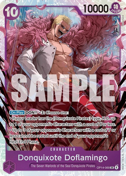 Image for Donquixote Doflamingo - OP14-069 (OP14-069) (Foil) [The Azure Sea's Seven] - One Piece Card Game