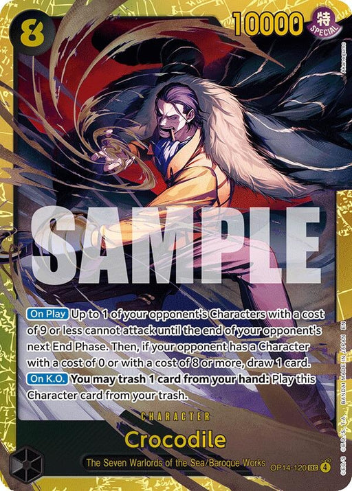 Image for Crocodile - OP14-120 (OP14-120) (Foil) [The Azure Sea's Seven] - One Piece Card Game