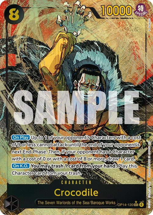 Crocodile - OP14-120 (Alternate Art) (OP14-120) (Foil) [The Azure Sea's Seven]