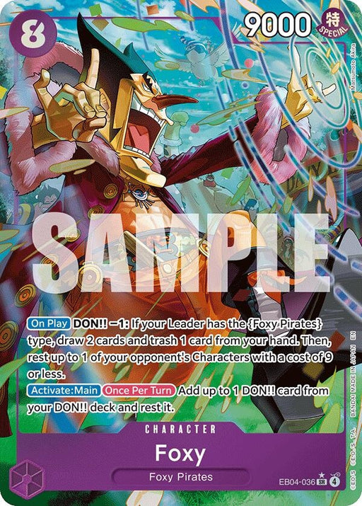 Image for Foxy (Alternate Art) (EB04-036) (Foil) [The Azure Sea's Seven] - One Piece Card Game
