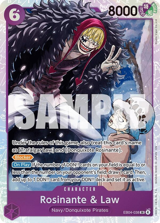 Image for Rosinante & Law (EB04-038) (Foil) [The Azure Sea's Seven] - One Piece Card Game