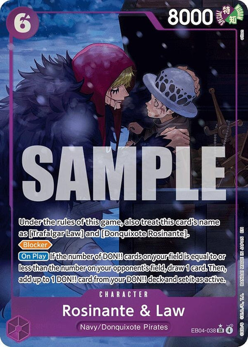 Image for Rosinante & Law (Alternate Art) (EB04-038) (Foil) [The Azure Sea's Seven] - One Piece Card Game