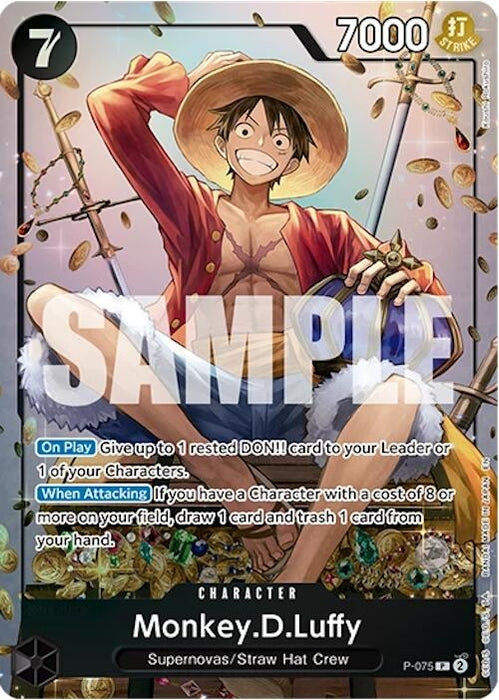 Monkey.D.Luffy (Tin Pack Set Vol. 2) (P-075) (Foil) [One Piece Promotion Cards]