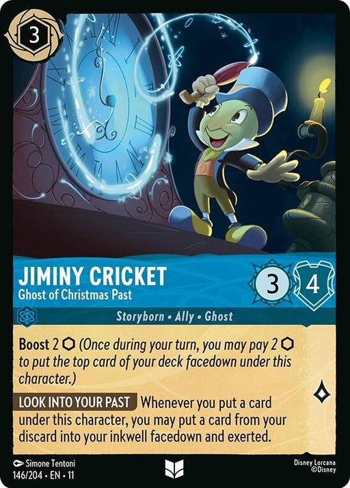 Image for Jiminy Cricket - Ghost of Christmas Past (146/204) [Winterspell] - Disney Lorcana