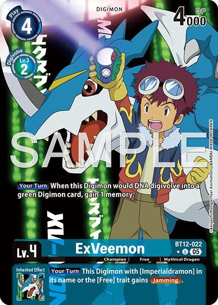 Image for ExVeemon - BT12-022 (Alternate Art) (BT12-022 U) (Foil) [Advanced Booster Digimon Generation] - Digimon Card Game