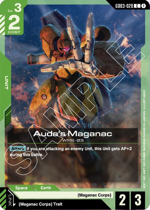 Image for Auda's Maganac (GD03-028) [Steel Requiem] - Gundam Card Game