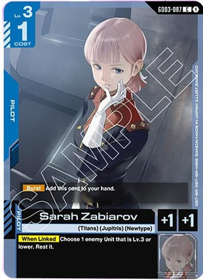 Image for Sarah Zabiarov (GD03-087) [Steel Requiem] - Gundam Card Game
