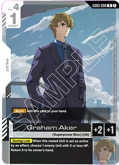 Image for Graham Aker (GD03-098) (Holofoil) [Steel Requiem] - Gundam Card Game