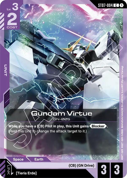 Image for Gundam Virtue (ST07-004) (ST07-004) [Starter Deck 07: Celestial Drive] - Gundam Card Game