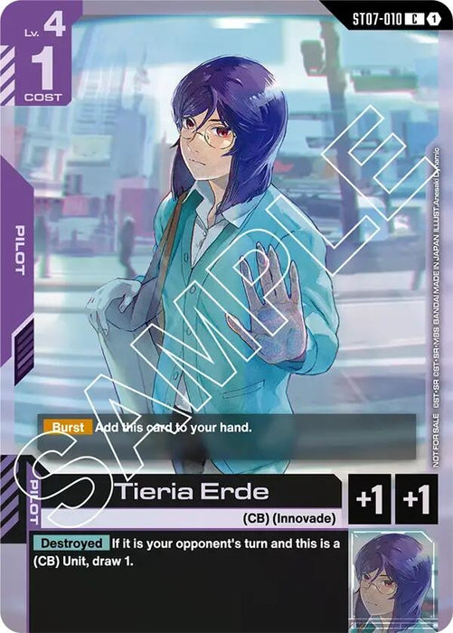 Image for Tieria Erde (Store Tournament Participant Pack 03) (ST07-010) (Holofoil) [Gundam Promotional Cards] - Gundam Card Game