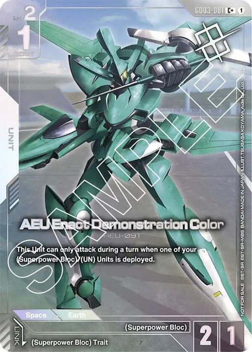 Image for AEU Enact Demonstration Color (Store Tournament Winner Pack 03) (GD03-081) (Holofoil) [Gundam Promotional Cards] - Gundam Card Game