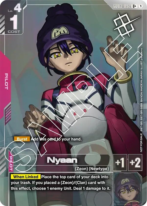 Image for Nyaan (Store Tournament Winner Pack 03) (GD03-092) (Holofoil) [Gundam Promotional Cards] - Gundam Card Game