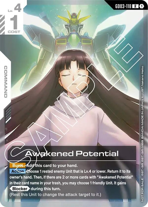 Image for Awakened Potential (Store Tournament Participant Pack 03) (GD03-118) (Holofoil) [Gundam Promotional Cards] - Gundam Card Game