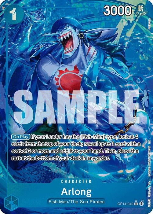 Image for Arlong (Alternate Art) (OP14-042) (Foil) [The Azure Sea's Seven] - One Piece Card Game