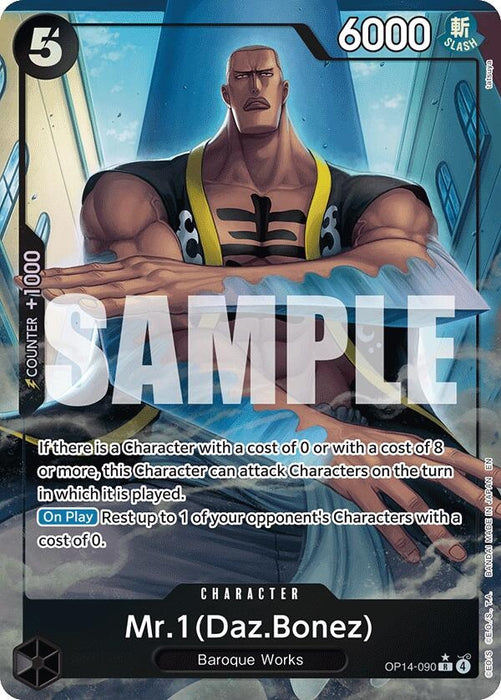 Mr.1 (Daz.Bonez) (Alternate Art) (OP14-090) (Foil) [The Azure Sea's Seven]