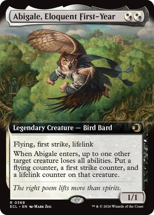 Image for Abigale, Eloquent First-Year (Extended Art) (368) [Lorwyn Eclipsed] - Magic: The Gathering