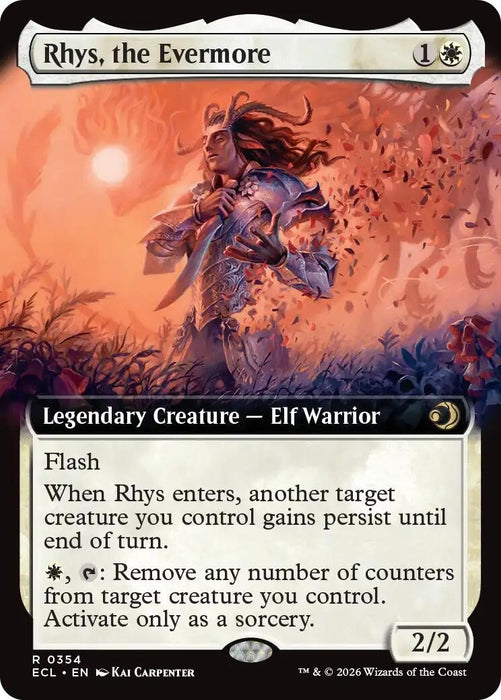 Image for Rhys, the Evermore (Extended Art) (354) (Foil) [Lorwyn Eclipsed] - Magic: The Gathering