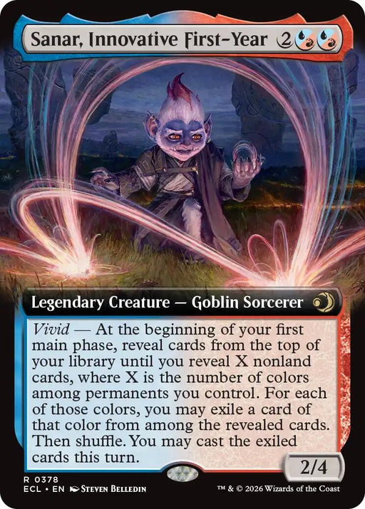 Image for Sanar, Innovative First-Year (Extended Art) (378) (Foil) [Lorwyn Eclipsed] - Magic: The Gathering