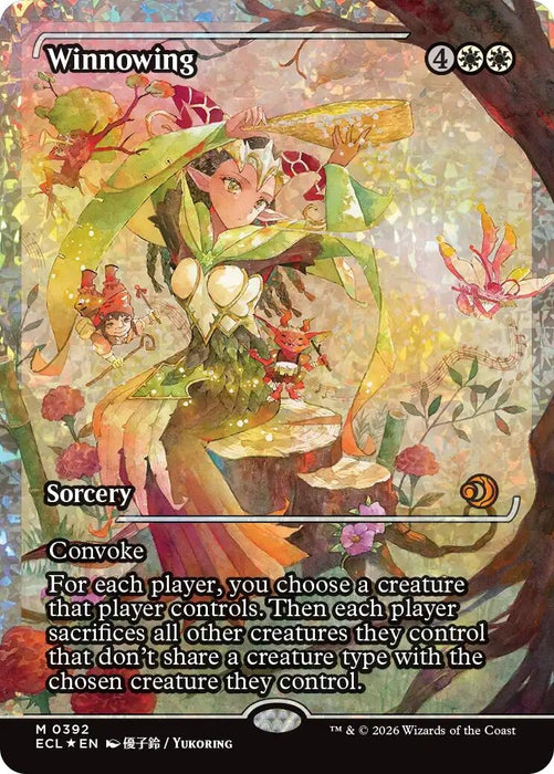 Image for Winnowing (Showcase) (Fracture Foil) (392) (Foil) [Lorwyn Eclipsed] - Magic: The Gathering