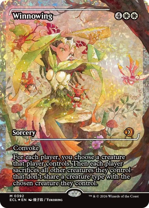 Image for Winnowing (Showcase) (Fracture Foil) (392) (Foil) [Lorwyn Eclipsed] - Magic: The Gathering