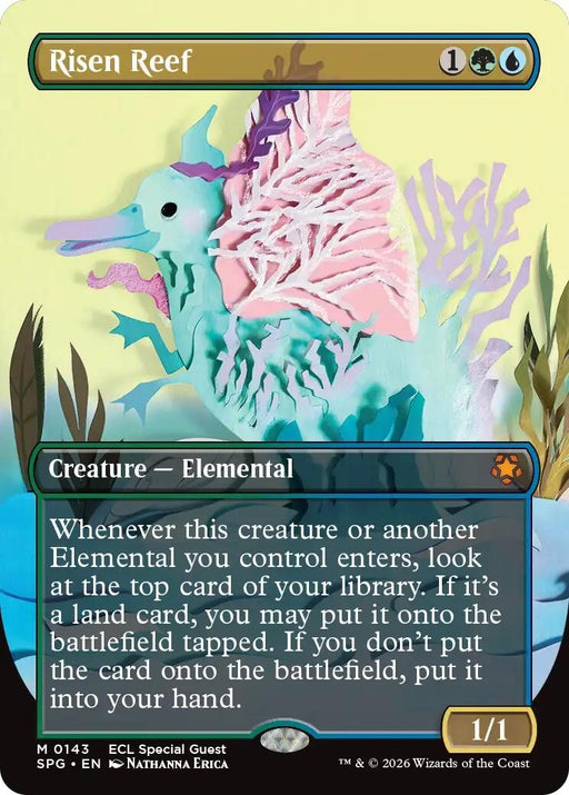 Image for Risen Reef (Borderless) (143) [Special Guests] - Magic: The Gathering