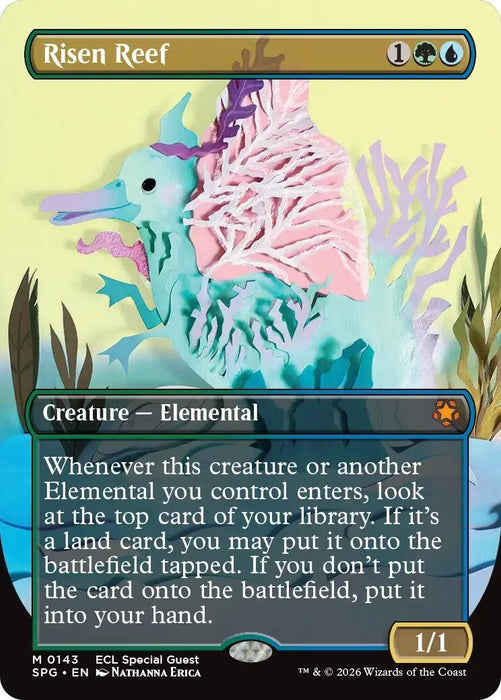 Image for Risen Reef (Borderless) (143) (Foil) [Special Guests] - Magic: The Gathering