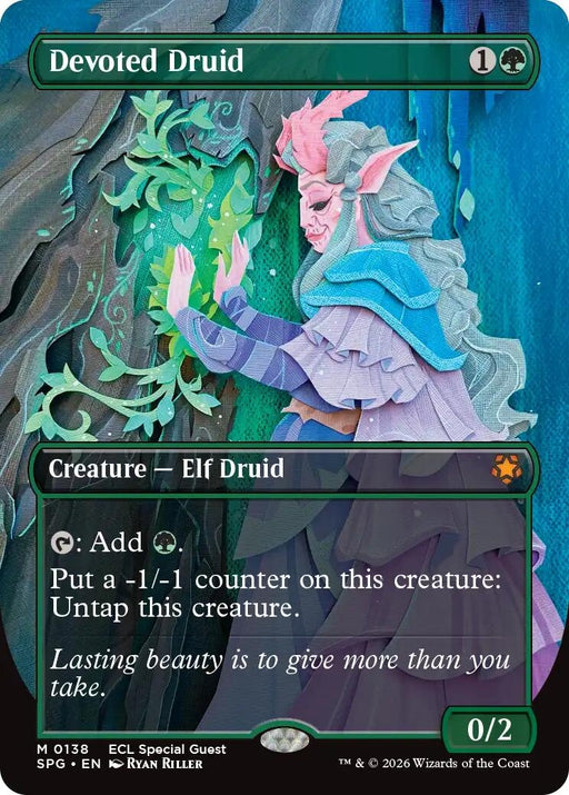 Image for Devoted Druid (Borderless) (138) [Special Guests] - Magic: The Gathering