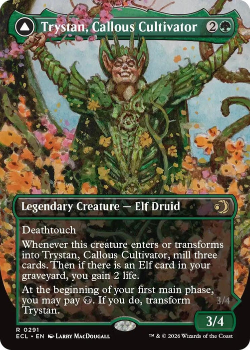 Image for Trystan, Callous Cultivator (Borderless) (291) [Lorwyn Eclipsed] - Magic: The Gathering