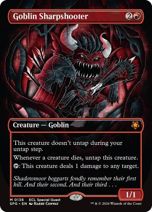Image for Goblin Sharpshooter (Borderless) (136) [Special Guests] - Magic: The Gathering