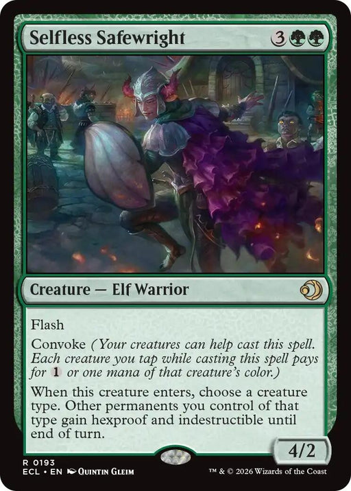 Image for Selfless Safewright (193) (Foil) [Lorwyn Eclipsed] - Magic: The Gathering
