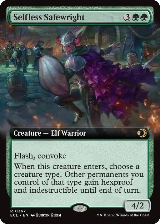 Image for Selfless Safewright (Extended Art) (367) (Foil) [Lorwyn Eclipsed] - Magic: The Gathering