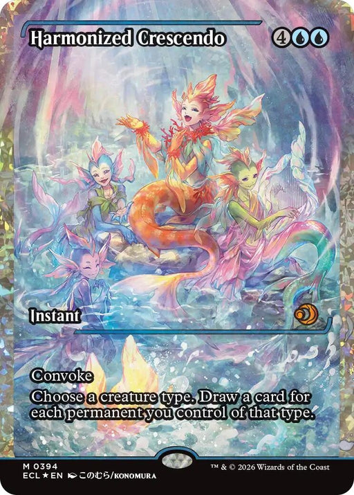 Image for Harmonized Crescendo (0394) (Showcase) (Fracture Foil) (394) (Foil) [Lorwyn Eclipsed] - Magic: The Gathering