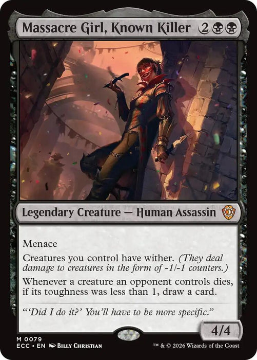 Image for Massacre Girl, Known Killer (79) [Lorwyn Eclipsed] - Magic: The Gathering