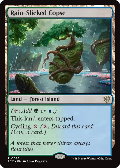 Image for Rain-Slicked Copse (23) [Lorwyn Eclipsed] - Magic: The Gathering