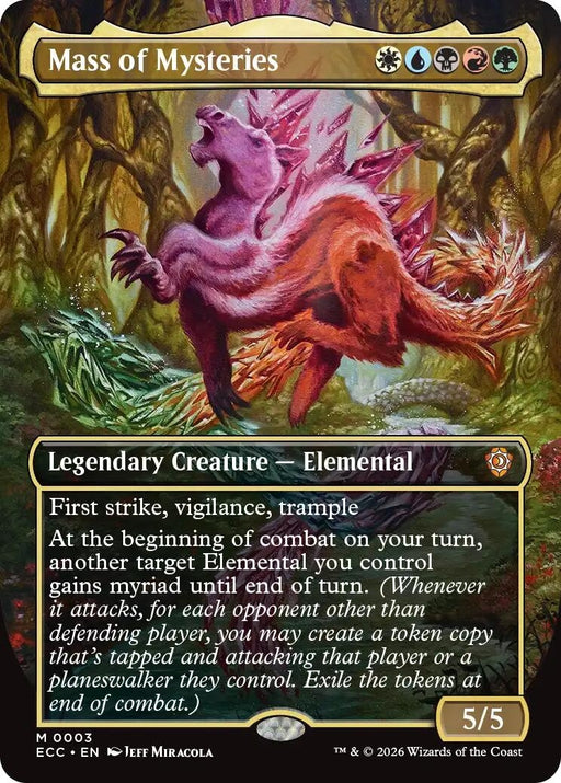 Image for Mass of Mysteries (Borderless) (3) (Foil) [Lorwyn Eclipsed] - Magic: The Gathering