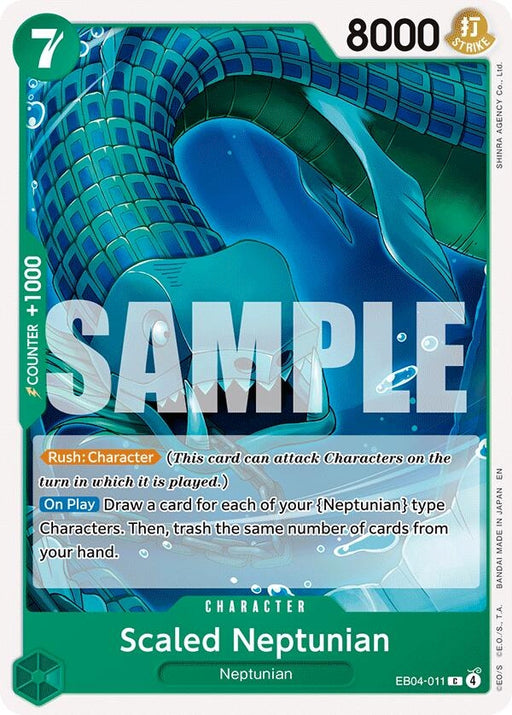 Image for Scaled Neptunian (EB04-011) [The Azure Sea's Seven] - One Piece Card Game