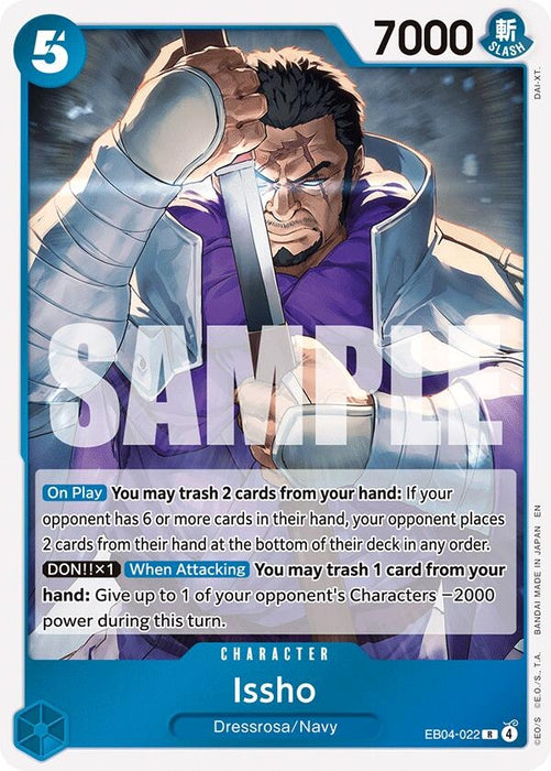 Image for Issho - EB04-022 (EB04-022) (Foil) [The Azure Sea's Seven] - One Piece Card Game