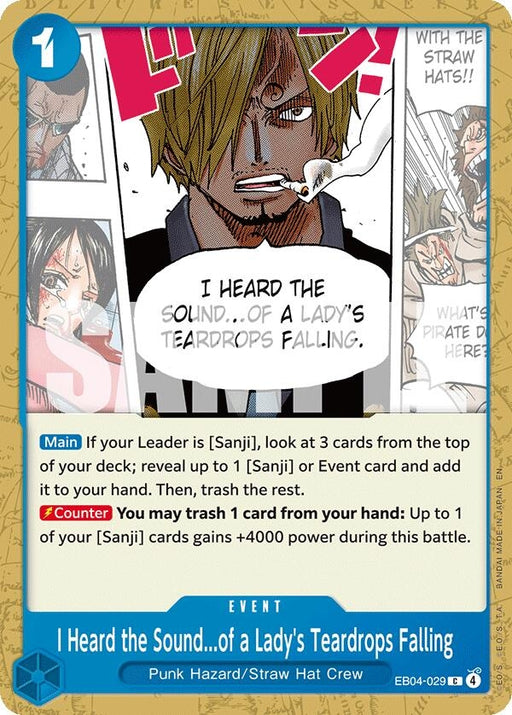 Image for I Heard the Sound...of a Lady's Teardrops Falling (EB04-029) [The Azure Sea's Seven] - One Piece Card Game