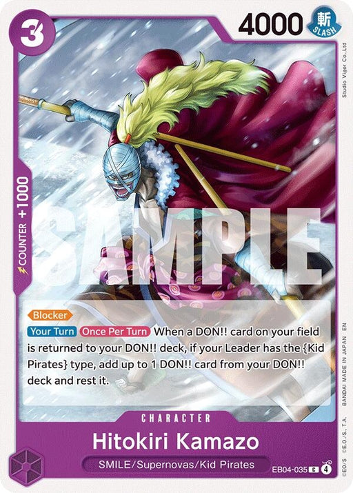 Image for Hitokiri Kamazo (EB04-035) [The Azure Sea's Seven] - One Piece Card Game