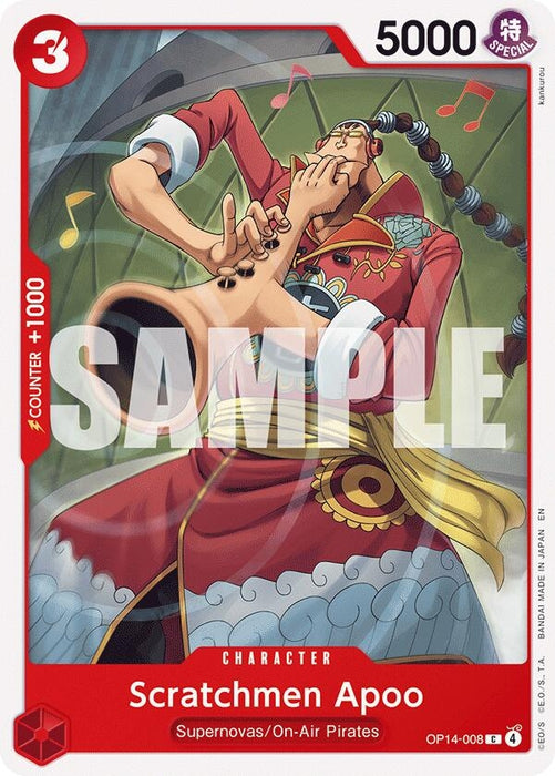 Image for Scratchmen Apoo (OP14-008) [The Azure Sea's Seven] - One Piece Card Game