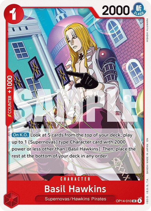 Image for Basil Hawkins (OP14-010) [The Azure Sea's Seven] - One Piece Card Game