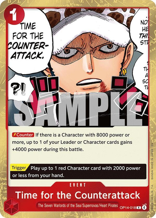Time for the Counterattack (OP14-018) (Foil) [The Azure Sea's Seven]