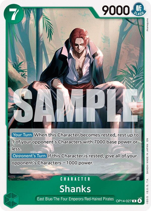 Image for Shanks (OP14-027) (Foil) [The Azure Sea's Seven] - One Piece Card Game