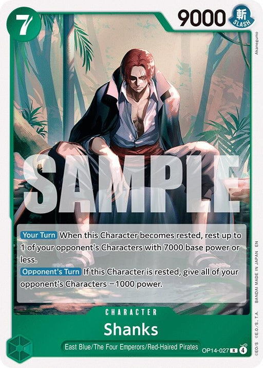 Image for Shanks (OP14-027) (Foil) [The Azure Sea's Seven] - One Piece Card Game