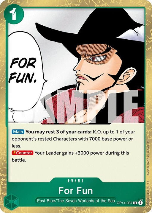 Image for For Fun (OP14-037) (Foil) [The Azure Sea's Seven] - One Piece Card Game