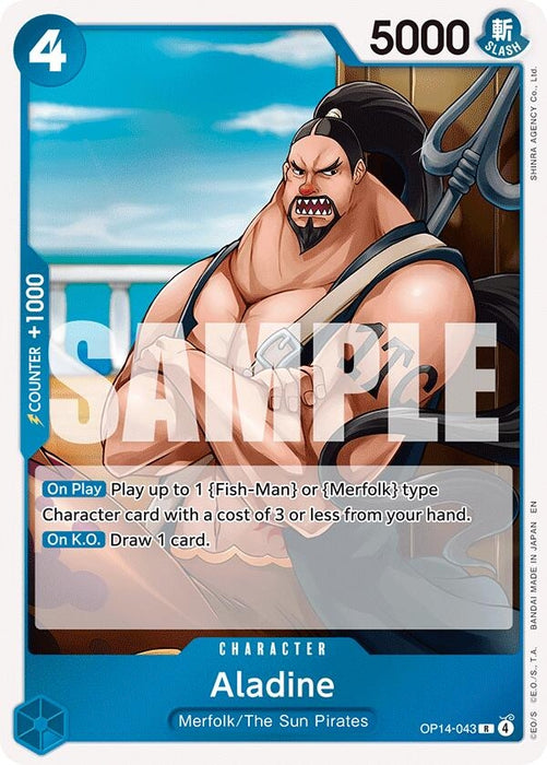 Aladine (OP14-043) (Foil) [The Azure Sea's Seven]